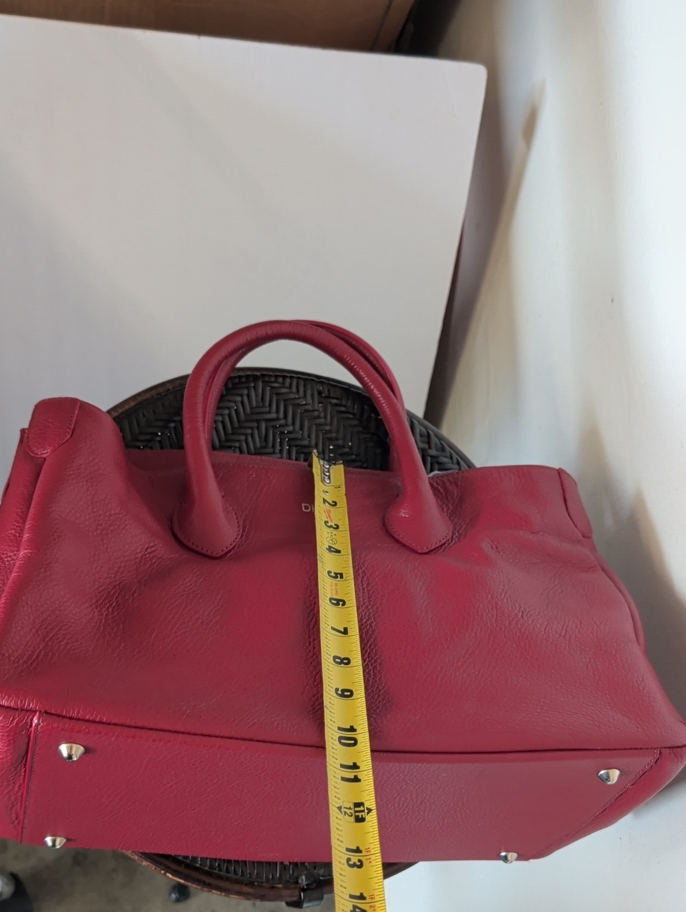 Mark & Graham Slouch Shoulder Bag Handbag - Red - Picture 8 of 16
